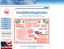 Tablet Screenshot of aarons-plumbing-services.com